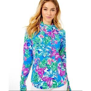 EUC Lilly Pulitzer UPF 50 ChillyLilly Lilblock Popover Pundy Isle Be Back XXL